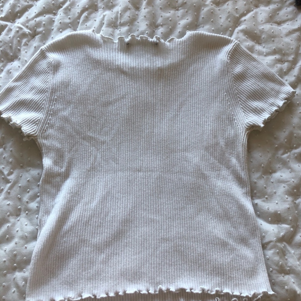 White ribbed brandy Melville top